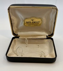 Vintage Anson Freemason Masonic Cufflinks Tie Bar Set Black Enamel Original Box