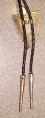 Vintage Bell Cabochon Turquoise mix with Sterling Silver Thunderbird Bolo Tie