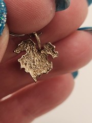 Vintage 925 Chain w/Charm Holder Pendant an 925 Charms Horn, Leaf, Cross Heart