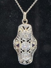 White Gold Pendant And Necklace