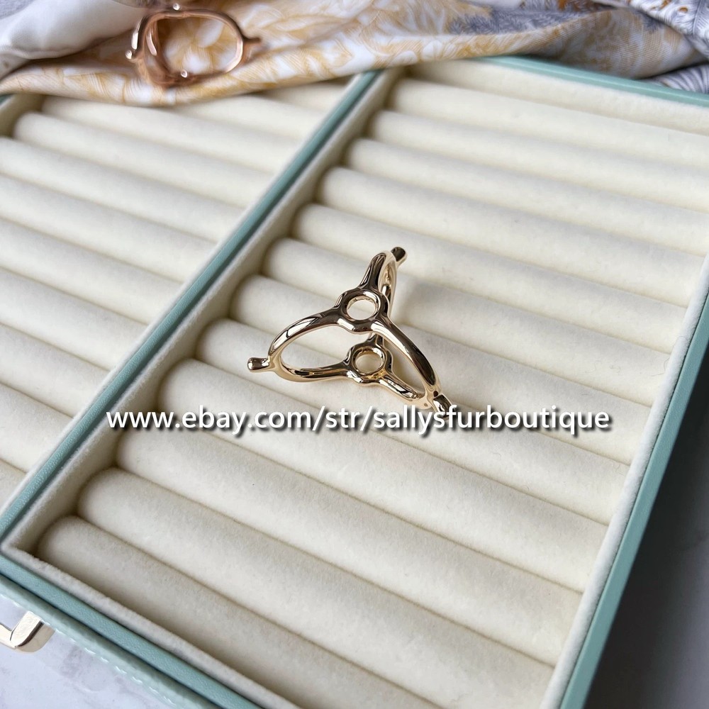 Sally’s Quality 100% Copper Scarf Ring Triangle Buckles Brooch For Silk Scarves