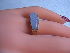 14k Yellow Gold Lavender Bracelet, Ring, Earrings & Necklace Set