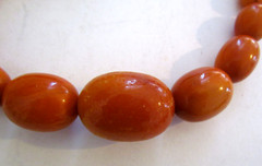 Antique Natural Butterscotch Egg Yolk Baltic Amber 36″ Bead Necklace Approx 100g