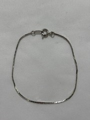 Vintage Bracelet Silver Tone Box Link 7 “ Long Delicate