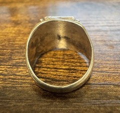 Vintage Southwestern American Sterling Silver & Onyx Ring Size 8.5 – Heavy