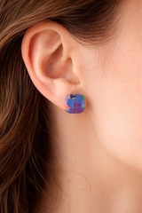 Polymer Clay Earrings Set of 2 , Colorful & Black White Studs