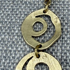 Vintage Bracelet Matte Gold Tone Double Rings Adjustable Length