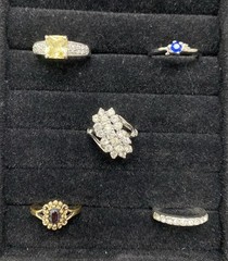 ✨Lot Of 5 Vintage To Now Beautiful Gemstone Estate Rings, All Size 7.5✨