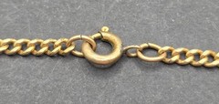 Vintage Signed West Germany Blue Glass Rhinestone Filigree Necklace Gold Tone