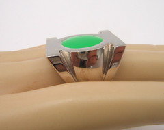 VTG CPGA GREEN LANTERN METAL RING SIZE 10 DC COMICS