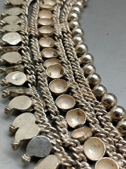 Woman’s Elegant Mexican Sterling Silver Choker Bib Necklace 94 Grams Quality
