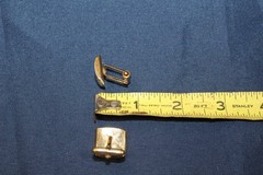Collect Vintage Cufflinks Square Alloy Gold-Tone M.O.P. Signed Austria