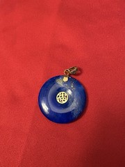 Vintage 14 K Vibrant Lapis Lazuli Pendant