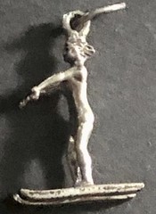 VTG Beau 925 Sterling Silver Water Ski Woman Necklace Pendant/Bracelet Charm