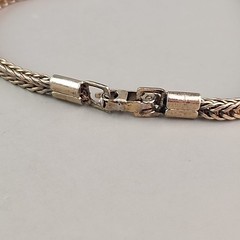 Vintage Rhinestone Necklace Purple Tassel Gold Tone Foxtail 15″