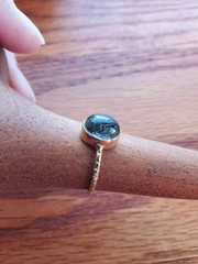Vintage Rutilated Quartz 14k Artisan Made Ring