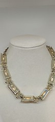 Vintage Coro Parure Set Cream & Gold Confetti Thermoset Lucite Jewelry