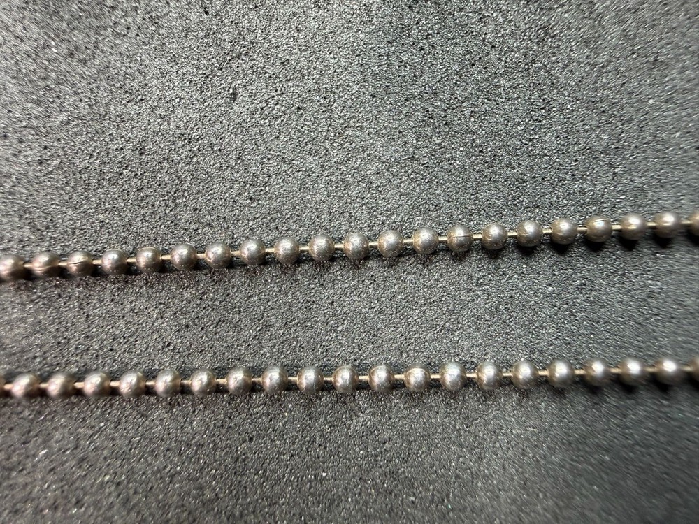 3.91g Vintage Sterling Silver 925 Ball Bead Chain Necklace 24 in M