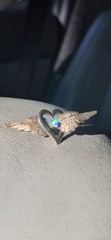 Antique 1897 Victorian 15ct 15k Solid Gold Brooch Pin Art Nouveau Historicism