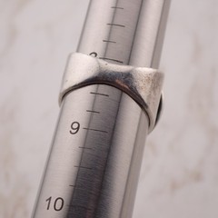 Vintage Artisan Sterling Silver Modern Abstract Size 8.25 Ring 14 Gr