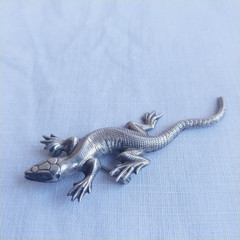 Beau Sterling Silver Reptile/ Lizard Brooch 2 1/4″