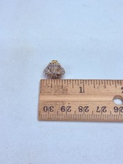 Vintage 10k Yellow Gold 1.00ct Diamond Snowflake Pierced Post Stud Earrings