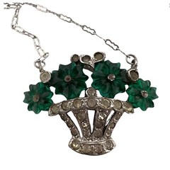 DELICATE GARDEN FLOWER BASKET FRUIT SALAD NECKLACE SIGNED~ TRIFARI ALFRED STYLE