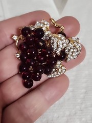 Nolan Miller Bordeaux Grape Pin Brooch *MINT NOS W/ ORIGINAL BOX & COA*