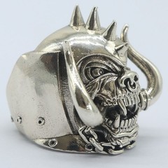 Buy 4 Get 1 Free 3D Motorhead Warpig Skull Mens Present Silver Rings