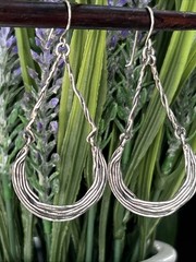 VTG Israel Opulenza Sterling Silver Earrings Long 2” Dangle 925 Weight 6 grams