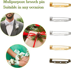 200 Pcs Brooch Pin Backs for Craft Bar Pin Back Clasp Pinback Brooch Backings fo