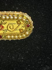 Vintage John Wind Maximal Art Gold Toned Jeweled Rose Brooch