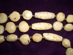 FOSSIL BEAD NECKLACE / Extra Long 60″ / Custom Beads
