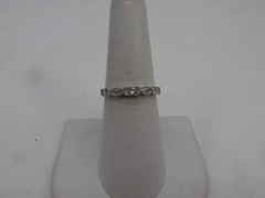 Vintage Sterling Silver Clear Multiple Shape Design Band Style Ring Sz 7 #319