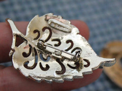 Lot 3 Vintage Costume Jewelry Brooch Pin Gerry’s signed Christmas Heart Leaf