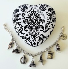 Brighton Washington DC Charm Bracelet White House Capitol Cherry Blossom