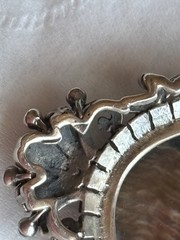 Antique German Art Deco 925 Sterling Silver Marcasite Cameo Brooch Pendant 33.2g