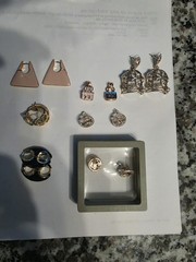 Gucci Hermès Mixed Lot 12pc Women’s Fashion Jewelry Earrings Ring Rhinestone