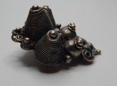 Art Deco African Sterling Silver Brooch-Pendant, Signed B.N.A., Depose