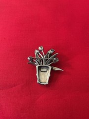 Sterling Silver Tulip Bouquet Basket Pin Brooch Vintage H&H 925 20.6g