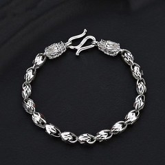 URMYLADY 925 Sterling Silver Exquisite dragon head Chain bracelets jewelry