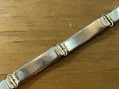 Vintage Italian Micro Mosaic 5 Panel Link Bracelet Goldtone Floral Rose