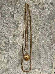 VTG Florenza Signed Pocket Watch Locket Pendant Multi Chain Necklace