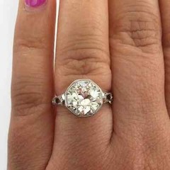 Art Deco 2.5Ct Round Cut Lab Created Diamond 925 Silver Filigree Engagement Ring