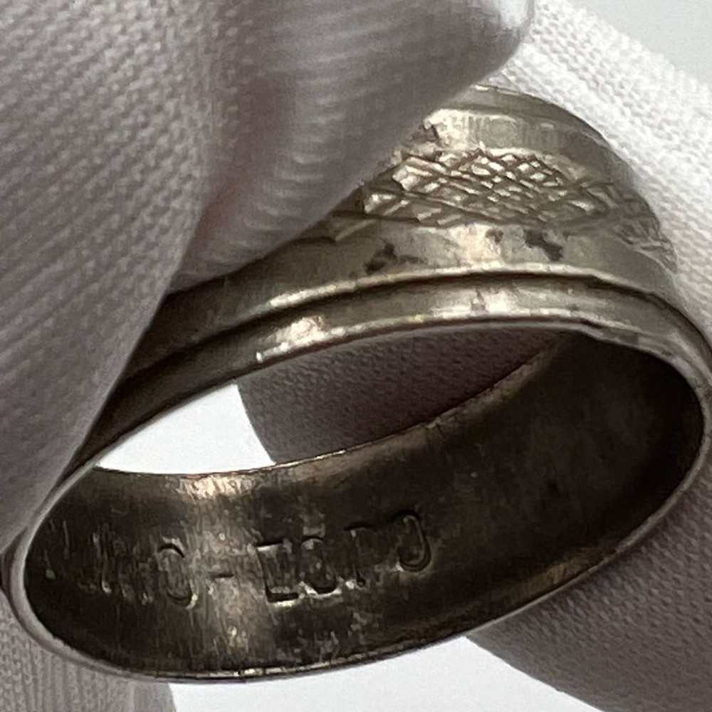 Vintage Sterling Silver Engraved Band Ring Size 8.5