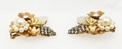 Unsigned Faux Pearl Bracelet Earrings Set Hagler St Gielar Demario Haskell Era