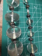 1960s LES BERNARD Large Clear Lucite Acrylic Chunky Beads Choker Necklace