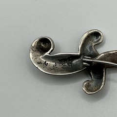 SS013 Rare 925 Sterling Silver Pirate Cutlass Sword Brooch 1940’s Marathon Co.