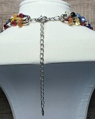 Vintage EsMor 3-Strand UNIQUE Art Glass Beaded Necklace SIGNED EsMor