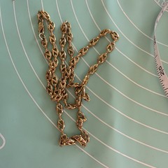 Mariner Anchor Chain Necklace Vintage Classic Preppy Jewelry Gift 24” Gold Tone